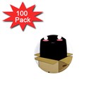 Black Cat in a Box 1  Mini Magnets (100 pack)  Front