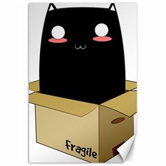 Black Cat In A Box Canvas 20  X 30   by Catifornia