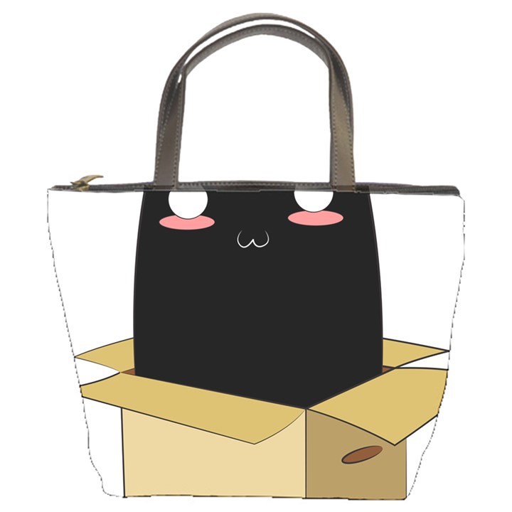 Black Cat in a Box Bucket Bags