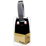 Black Cat in a Box Luggage Tags (Two Sides) Front