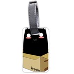 Black Cat in a Box Luggage Tags (Two Sides) Back