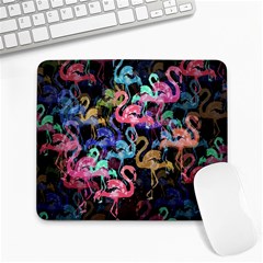 Flamingo Pattern Large Mousepads by Valentinaart