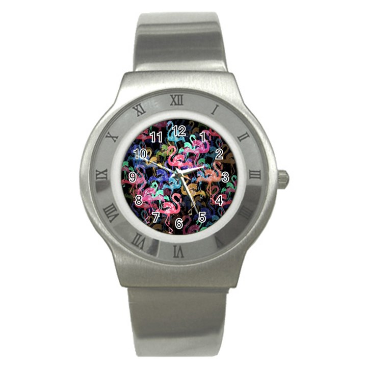 Flamingo pattern Stainless Steel Watch