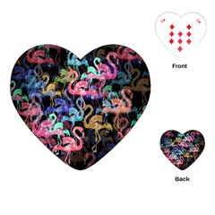 Flamingo Pattern Playing Cards (heart)  by Valentinaart