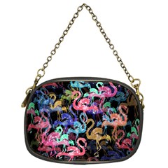 Flamingo Pattern Chain Purses (one Side)  by Valentinaart