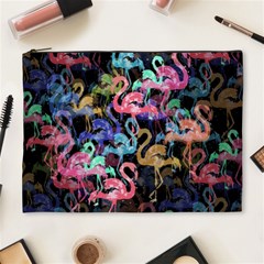 Flamingo Pattern Cosmetic Bag (xl) by Valentinaart