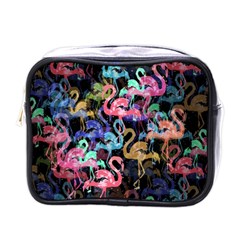 Flamingo Pattern Mini Toiletries Bags by Valentinaart