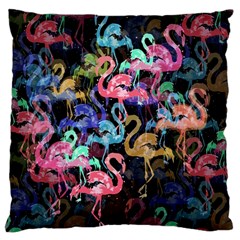 Flamingo Pattern Large Cushion Case (one Side) by Valentinaart