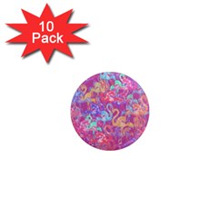 Flamingo pattern 1  Mini Magnet (10 pack) 