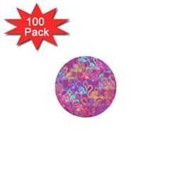 Flamingo Pattern 1  Mini Buttons (100 Pack)  by Valentinaart