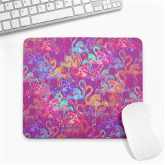 Flamingo Pattern Large Mousepads by Valentinaart