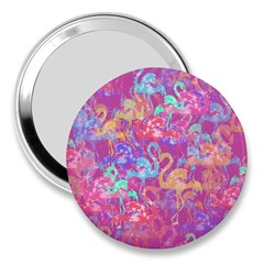 Flamingo Pattern 3  Handbag Mirrors by Valentinaart