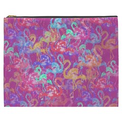 Flamingo Pattern Cosmetic Bag (xxxl)  by Valentinaart