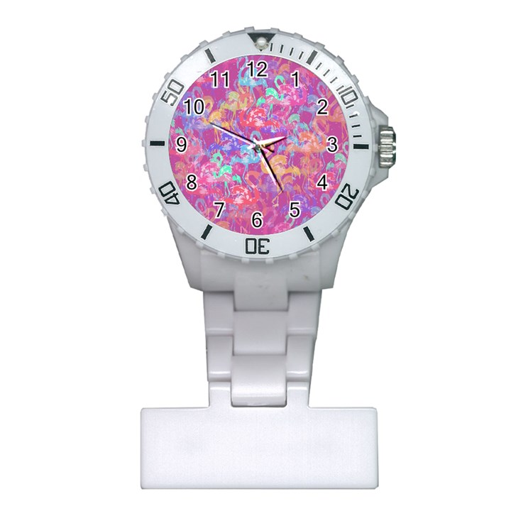 Flamingo pattern Plastic Nurses Watch