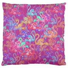 Flamingo pattern Large Flano Cushion Case (Two Sides)