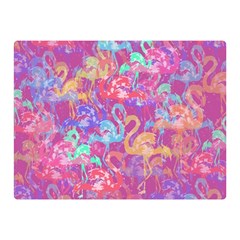 Flamingo Pattern Double Sided Flano Blanket (mini)  by Valentinaart