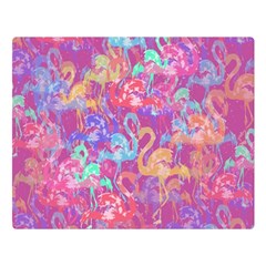 Flamingo pattern Double Sided Flano Blanket (Large) 