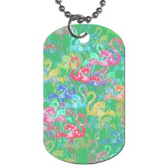 Flamingo Pattern Dog Tag (two Sides) by Valentinaart