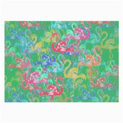 Flamingo Pattern Large Glasses Cloth (2-side) by Valentinaart