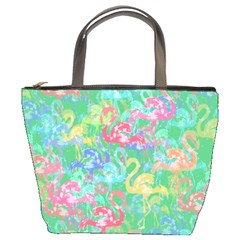 Flamingo Pattern Bucket Bags by Valentinaart