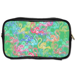 Flamingo Pattern Toiletries Bags by Valentinaart