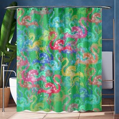 Flamingo Pattern Shower Curtain 60  X 72  (medium)  by Valentinaart