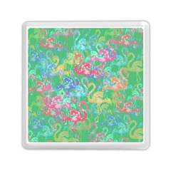 Flamingo Pattern Memory Card Reader (square)  by Valentinaart