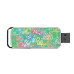 Flamingo Pattern Portable Usb Flash (two Sides) by Valentinaart