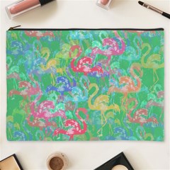 Flamingo Pattern Cosmetic Bag (xxxl)  by Valentinaart