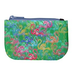 Flamingo Pattern Large Coin Purse by Valentinaart