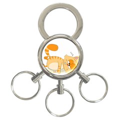 Even Cat Hates Monday 3-ring Key Chains by Catifornia