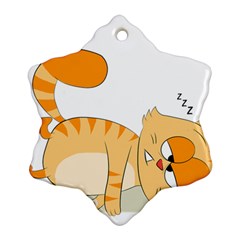 Even Cat Hates Monday Snowflake Ornament (two Sides) by Catifornia