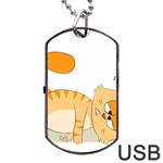 Even Cat Hates Monday Dog Tag USB Flash (Two Sides) Front