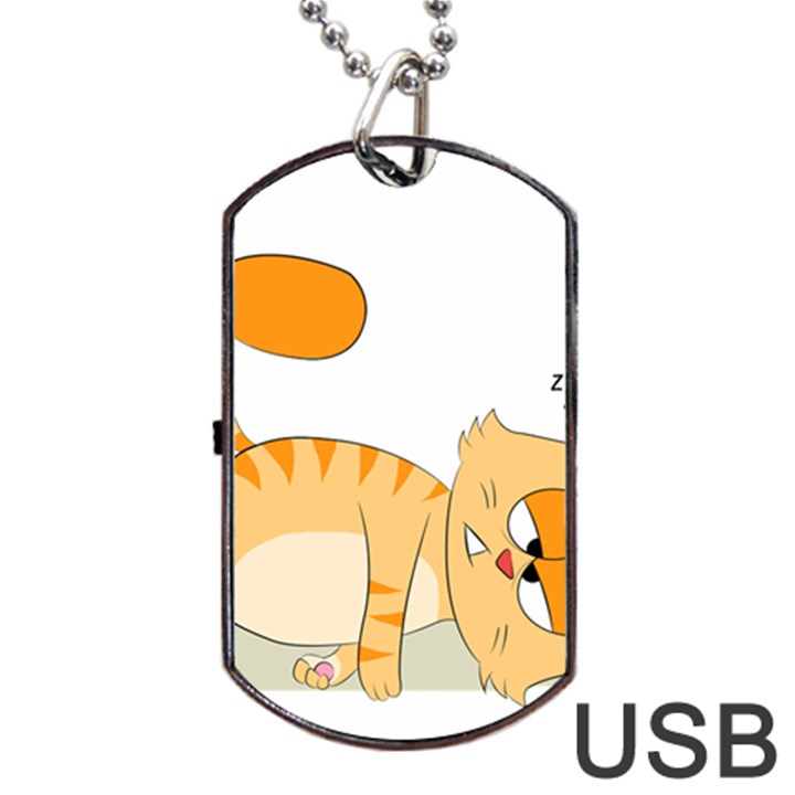 Even Cat Hates Monday Dog Tag USB Flash (Two Sides)