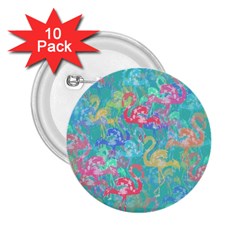 Flamingo Pattern 2 25  Buttons (10 Pack) 