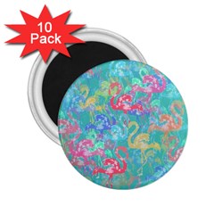 Flamingo Pattern 2 25  Magnets (10 Pack) 