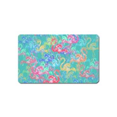 Flamingo Pattern Magnet (name Card) by Valentinaart