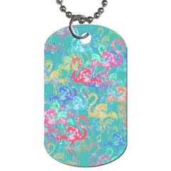 Flamingo Pattern Dog Tag (one Side) by Valentinaart