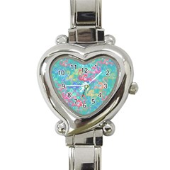 Flamingo Pattern Heart Italian Charm Watch by Valentinaart