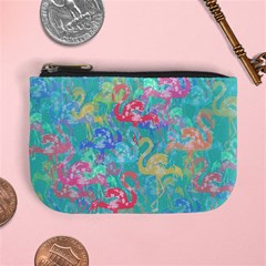 Flamingo Pattern Mini Coin Purses by Valentinaart