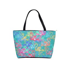 Flamingo Pattern Shoulder Handbags by Valentinaart