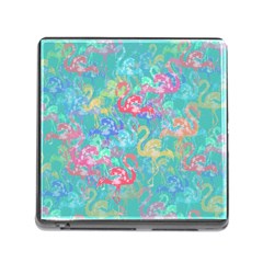 Flamingo Pattern Memory Card Reader (square) by Valentinaart