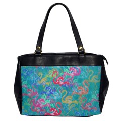 Flamingo Pattern Office Handbags by Valentinaart