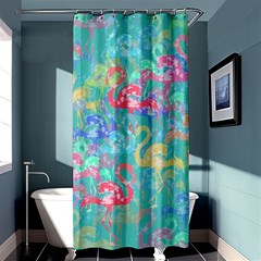 Flamingo Pattern Shower Curtain 36  X 72  (stall)  by Valentinaart