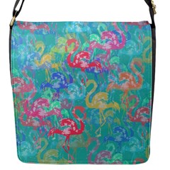 Flamingo Pattern Flap Messenger Bag (s) by Valentinaart