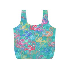 Flamingo Pattern Full Print Recycle Bags (s)  by Valentinaart