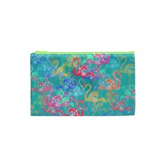 Flamingo Pattern Cosmetic Bag (xs) by Valentinaart