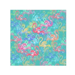 Flamingo Pattern Small Satin Scarf (square)