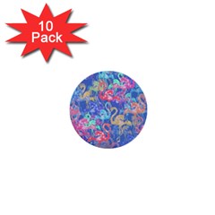 Flamingo Pattern 1  Mini Buttons (10 Pack)  by Valentinaart