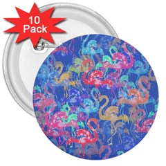 Flamingo Pattern 3  Buttons (10 Pack)  by Valentinaart